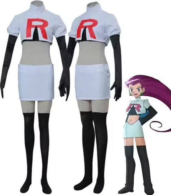 ZOBOTT Pokémon Jessie und James Cosplay Kostüm, Unisex, Set / Bundle - Bild 1