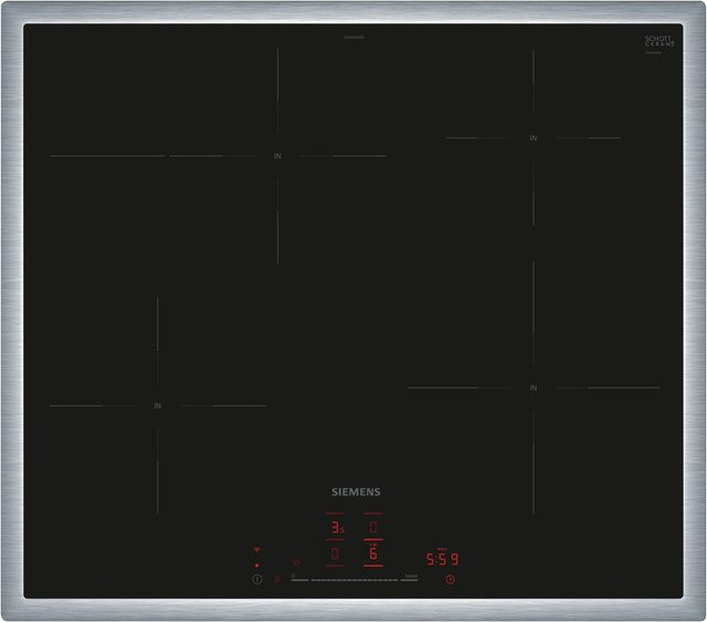 Siemens iQ300 Induktionskochfeld EH645HFB1E in Schwarz und Edelstahl - Bild 1