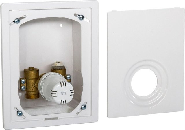 Perobe Rücklauftemperaturbegrenzer RTL Unterputz für Warmwassersysteme aus Messing in Weiß B/T/H: 110 x 170 x 290 mm - Bild 1