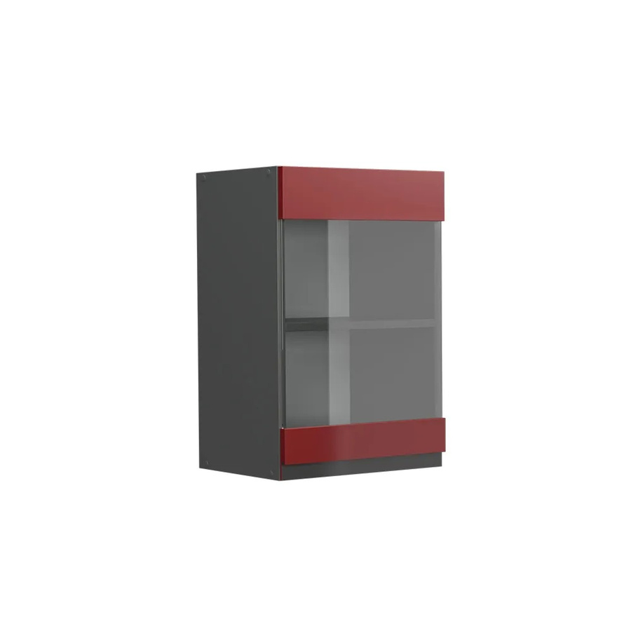 Vicco R-Line J-Shape Glashängeschrank für die Küche in Anthrazit und Rot mit Glasfront, Breite: 40 cm, Höhe: 60 cm, Tiefe: 31 cm - Bild 3