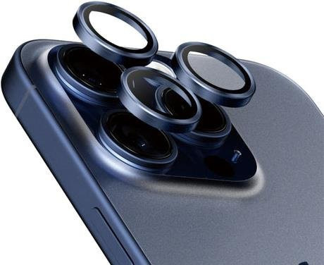 PanzerGlass Display- und Rückseitenschutz sowie Kameraobjektivschutz für iPhone 15 Pro, iPhone 15 Pro Max und iPhone 15 Max in Blau - Bild 2