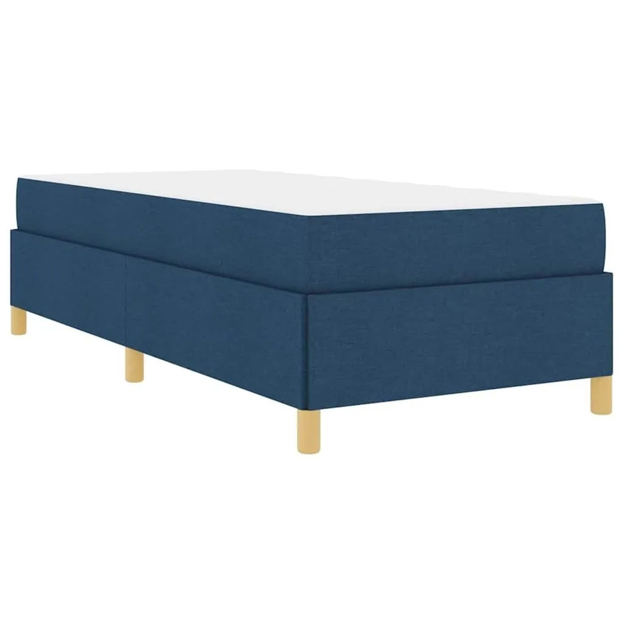 vidaXL Bettrahmen mit Matratze Blau aus Stoff, B/T/H: 90 x 200 x 203 cm - Bild 2