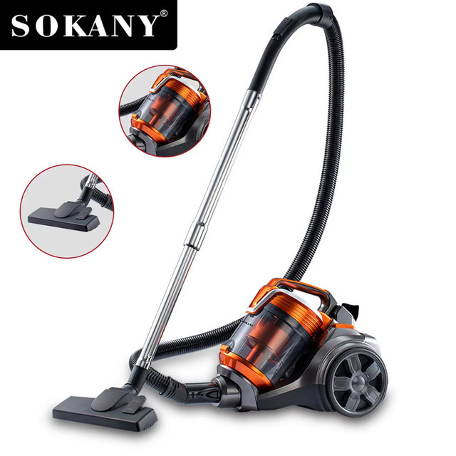 Lpnove Staubsauger mit 3600W und 15000PA Saugkraft, Multi-Zyklon-Filtration für Hartböden, Teppiche und Tierhaare, Orange - Bild 1