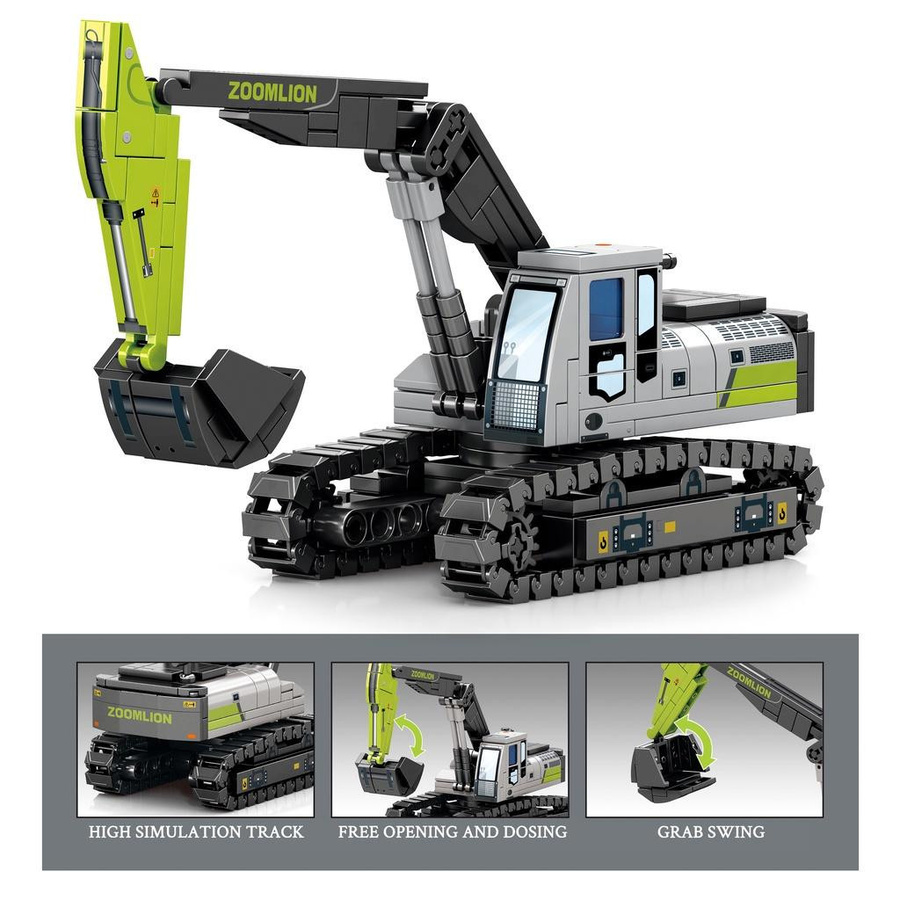 Affenmann Engineering Baustelle Betonmischer LKW Kran Bagger Mini Bulldozer Spielzeug für Jungen 6-12 Jahre - Bild 2