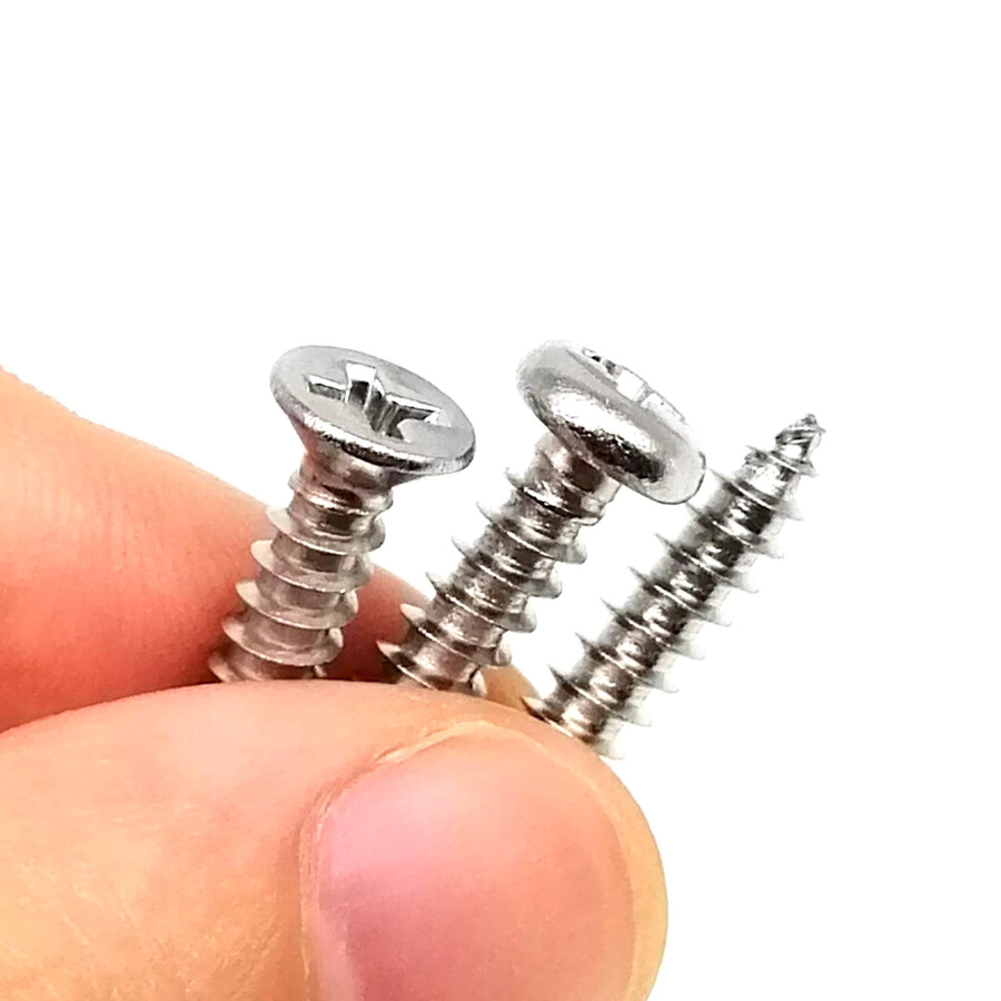 HZYUEGOU Micro Selbstschneidendes Holzschraubenset aus Edelstahl in Silber, Set für Spielzeugautos und Elektronik, M1.2 M1.4 M1.7 M2 M3 M4 - Bild 3