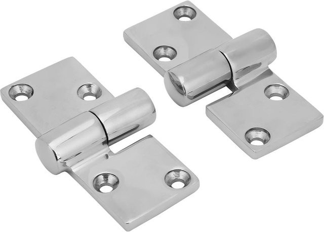 Meterk 2er-Set Edelstahl Scharnier für Boot Deck, links und rechts abnehmbar, Silber, B: 90 mm, H: 38 mm - Bild 1