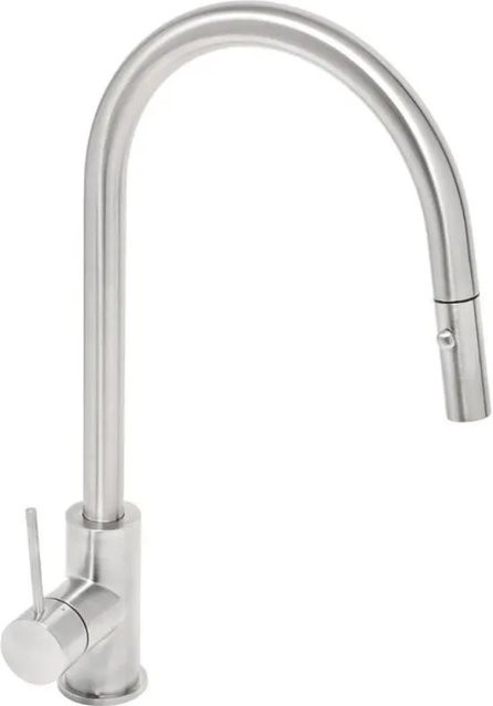 Swiss Aqua Technologies Küchenarmatur Einhebelmischer aus Edelstahl mit herausziehbarer Brause in Chrom Gebürstet - Bild 1