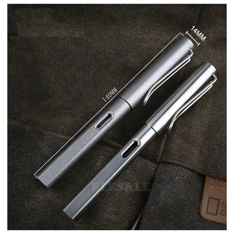 ELESESAFE 2-in-1 Titan TC4 Taktischer Brunnen Stift aus Metall für Business und Outdoor EDC - Bild 2