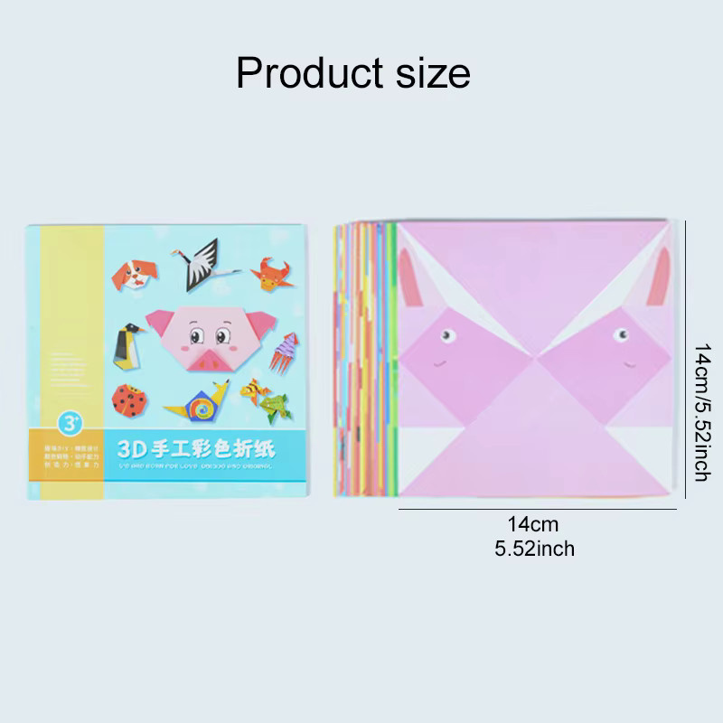 TMZ Origami-Materialpaket aus farbigem Bastelpapier mit Tier- und Lebensmotiven in Multicolour für DIY-Projekte und kulturelle Bildung - Bild 2