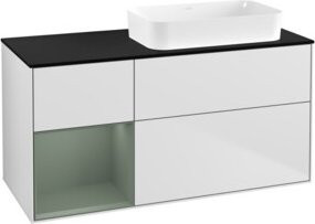 V&B Waschtischunterschrank Finion mit Wandbeleuchtung, Farbe Weiß, B/T/H: 120 x 60 cm, lackiert - Bild 1
