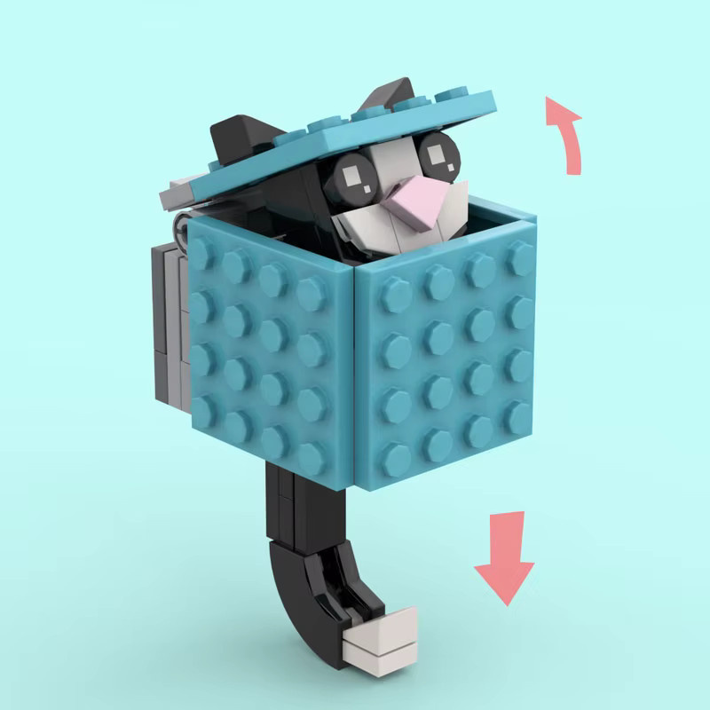 MOCBUILDING Box Cat Film und Fernsehen, Kreatives MOC-Puzzle, DIY - Bild 2