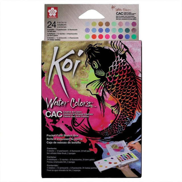 Koi Water Color Sketchbox Creative Art Farben mit 24 Farben - Bild 1