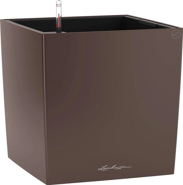 Lechuza Pflanzgefäß Cube Premium in Espresso Metallic, B/T/H: 30 x 30 x 30 cm - Bild 1
