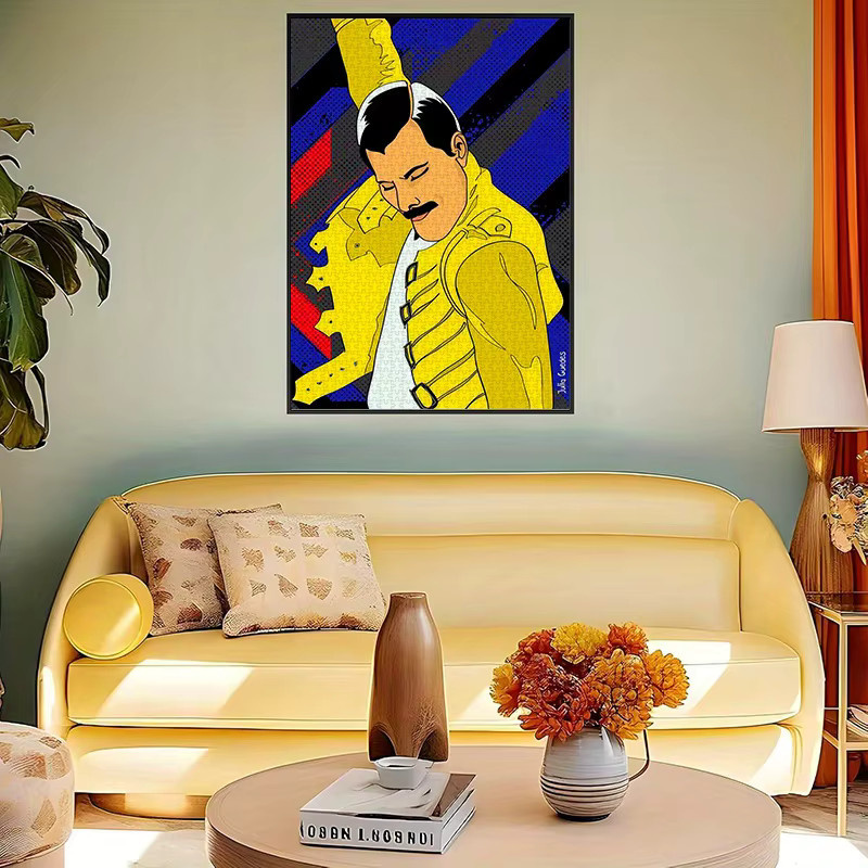AZNM Freddie für MERCURY Rockmusik Porträt, Papierpuzzle, 1.000 Teile - Bild 5