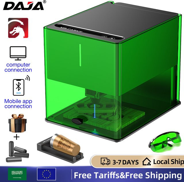 DAJA V1 Tragbare Mini-Lasergravurmaschine für Metall, Holz, Acryl, Glas, Leder und Kunststoff - Bild 1