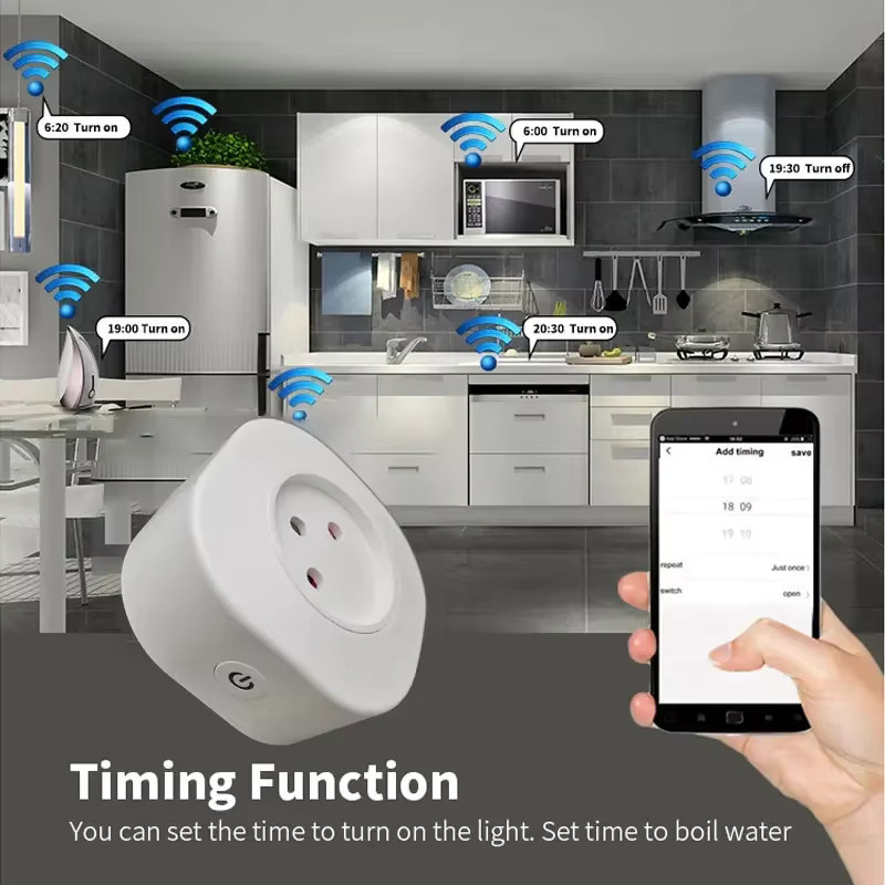 Tuya WiFi Smart Plug 16A mit App-Steuerung für Alexa und Google Home, Farbe: Weiß - Bild 3