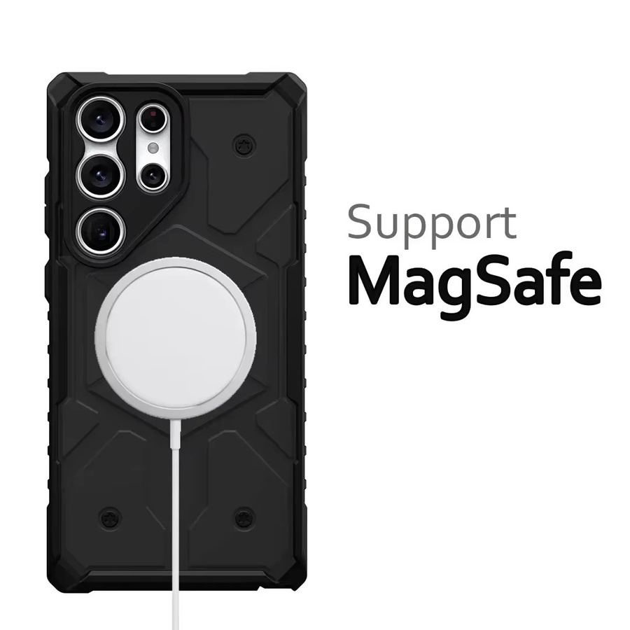 Stoßfeste Pathfinder Magnethülle Limited Edition für Samsung Galaxy S25 Ultra, S24 und S23 in Weiß - Bild 2