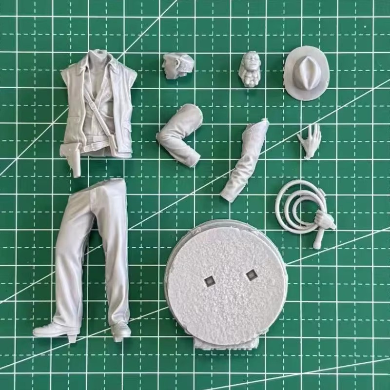 JIJIE Indiana Jones Cowboy-Abenteurer, Modellbausatz, Harz, Maßstab 1:24 - Bild 2