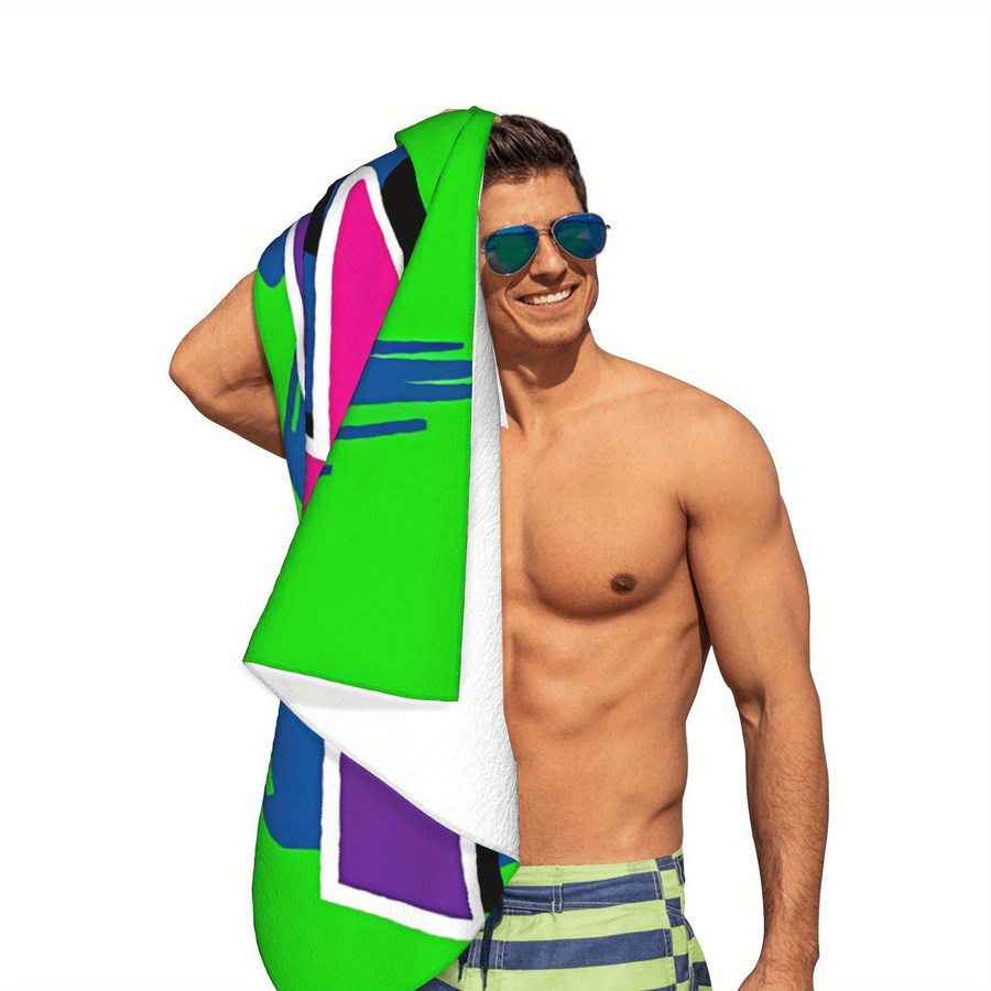 KAX Graffiti Strandtuch aus weicher Mikrofaser in Multicolor, Breite: 40 cm, Höhe: 60 cm - Bild 2