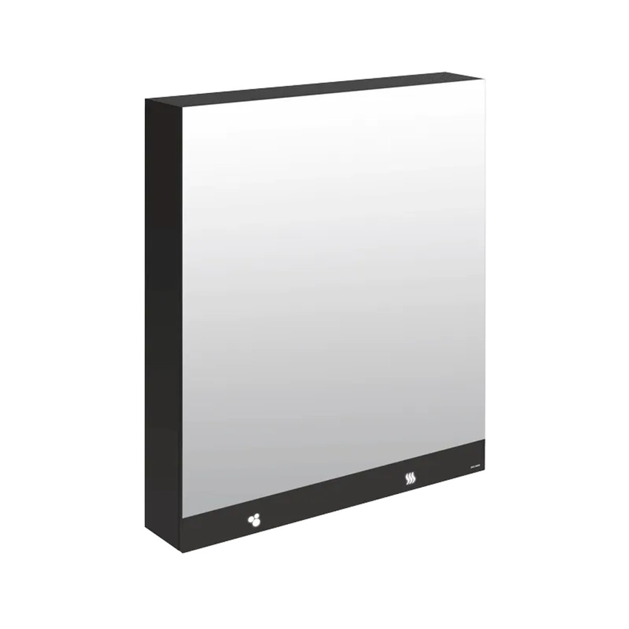 Delabie Spiegel-Kombi 800 elektrisch mit Seifenspender und Händetrockner aus Edelstahl in Schwarz Matt, B: 80,0 cm, H: 39,0 cm, T: 22,3 cm - Bild 2
