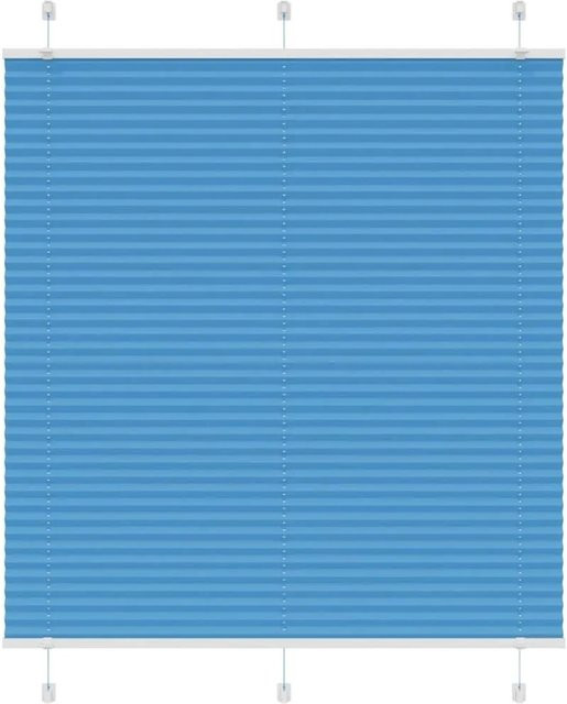 vidaXL Plissee Blau semi-transparent aus Polyester B: 120 cm, H: 150 cm - Bild 1