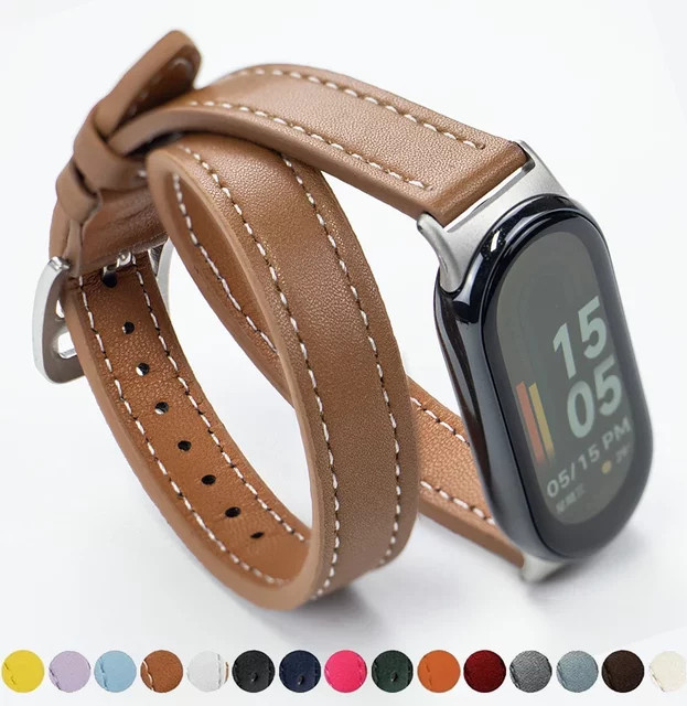 Xiaomi Uhrenarmband Leder, Edelstahl, Schwarz, Unisex - Bild 1