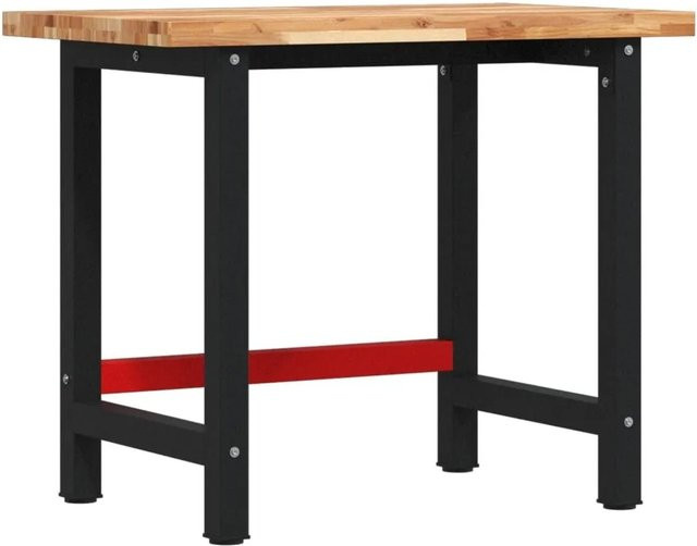 vidaXL Werkbank aus Akazienholz und Metall, B/T/H: 100 x 60 x 83 cm - Bild 1