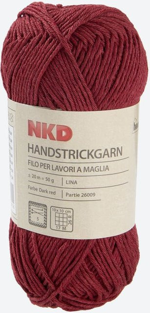 NKD Handstrickgarn LINA in Rot, ca. 120 m - Bild 1