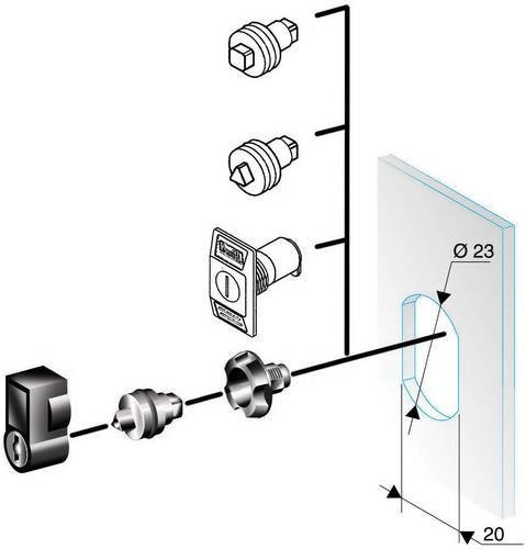 Schneider Electric NSYTC8CRN Schlosseinsatz Verriegelung - Bild 1