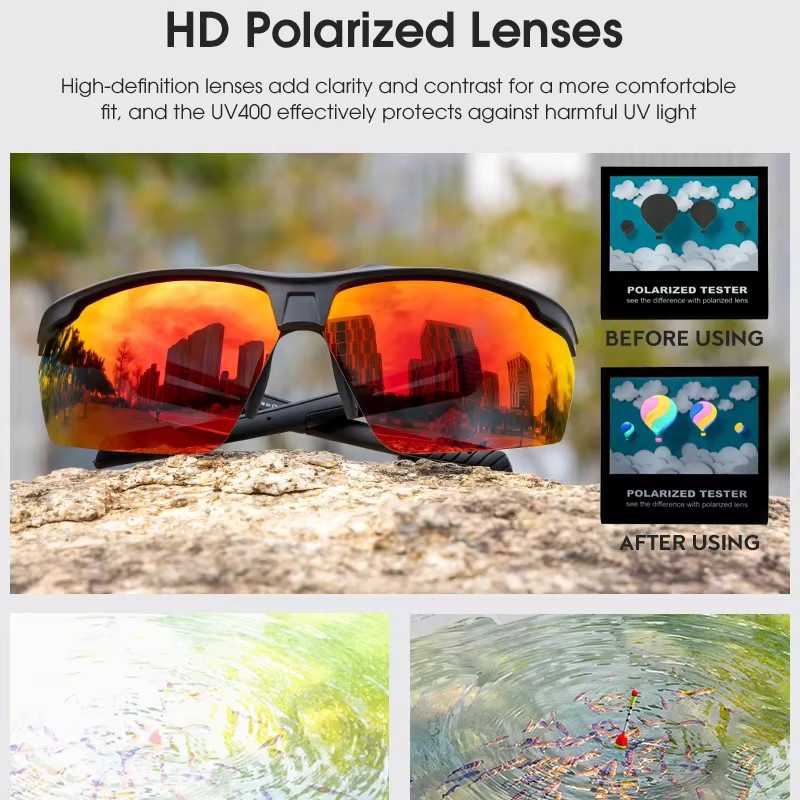 Kapvoe Sonnenbrille, polarisiert, black, Damen, wrap - Bild 2