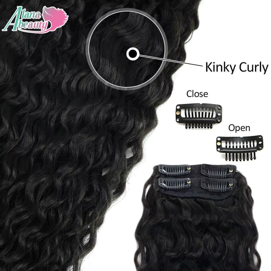 Alana beauty Clip-in Haarverlängerungen Wasserwelle, 4 Teile, 160g, Damen - Bild 2