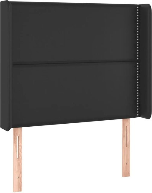 vidaXL LED Kopfteil in Schwarz aus Kunstleder mit integrierter Beleuchtung und USB-Anschluss, B/T/H: 103 x 16 x 118/128 cm - Bild 1
