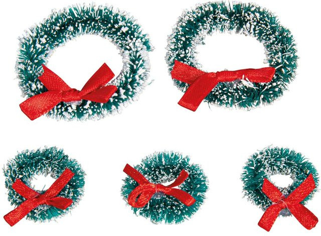 Rayher Miniatur Weihnachtskränze in Grün aus PVC - Bild 1
