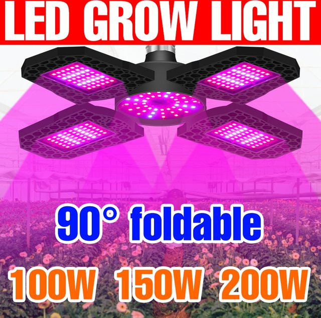 CanLing LED-Wachstumslampe mit vollem Spektrum, 200 W, E27/E26, faltbar, Schwarz - Bild 1