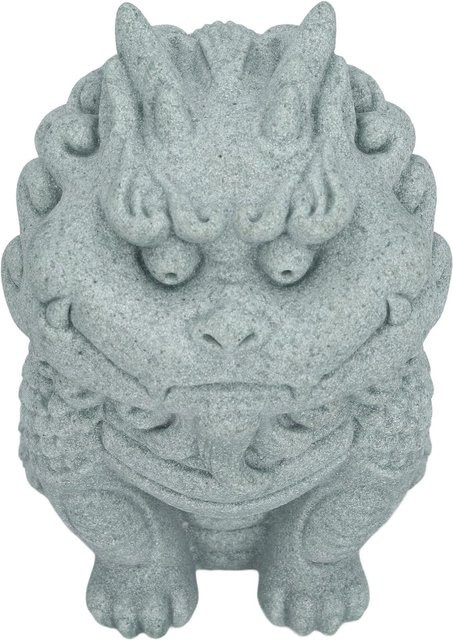 OutsideWorld Kylin Ornament aus blauem Sandstein als dekorative Figur für Aquarium, Tischplatte oder Heimdekor in Blau und Grau - Bild 1