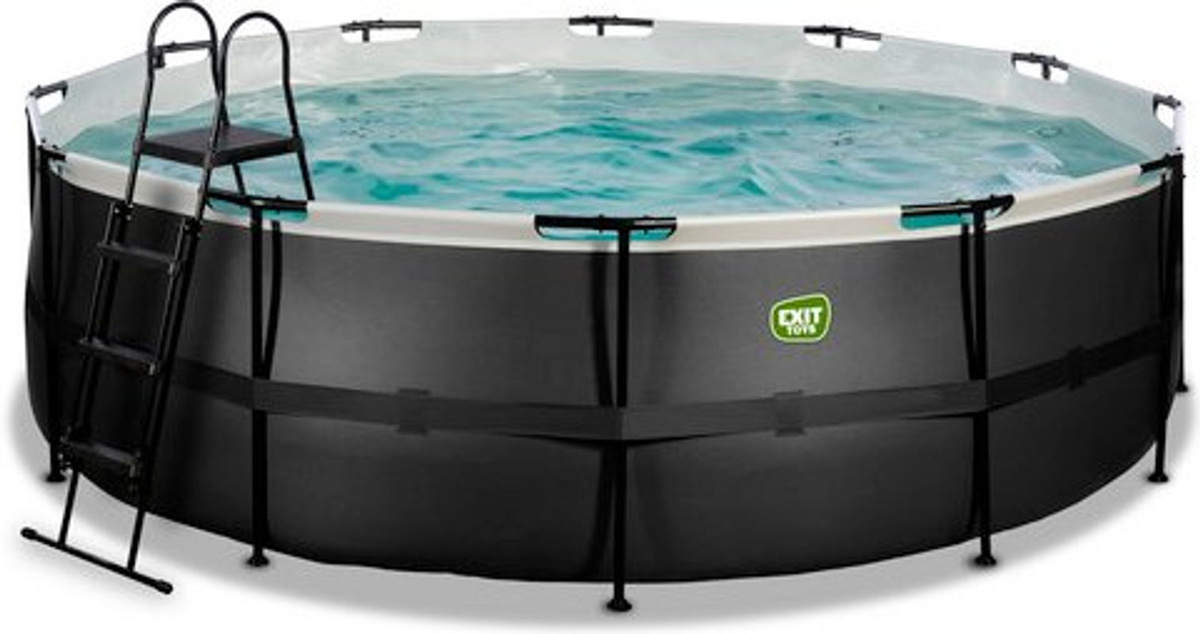 EXIT Black Leather Pool in Schwarz mit Sandfilterpumpe, Durchmesser: 450 cm, Höhe: 122 cm - Bild 2