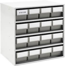 Treston Schubladenmagazin 6163-30R mit 16 Schubladen in Grau und Weiß - Bild 1