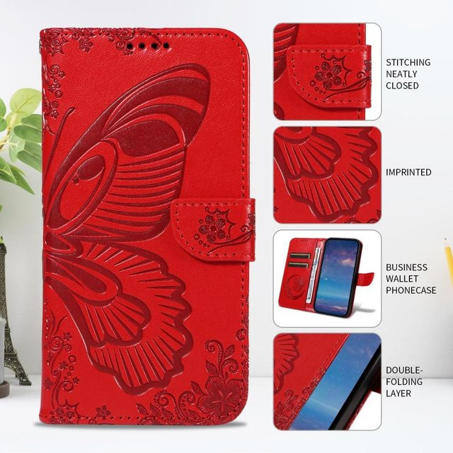 Leder Wallet Handyhülle für Samsung Galaxy S26 S25 S24 S23 S22 S21 S20 Ultra FE S10 Plus in Rot - Bild 1