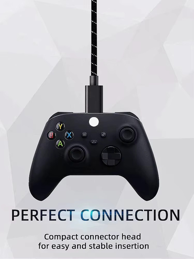 DATA FROG USB Typ C High Speed Ladekabel für PS5 und Xbox Series, Schwarz, Länge: 1 m - Bild 6