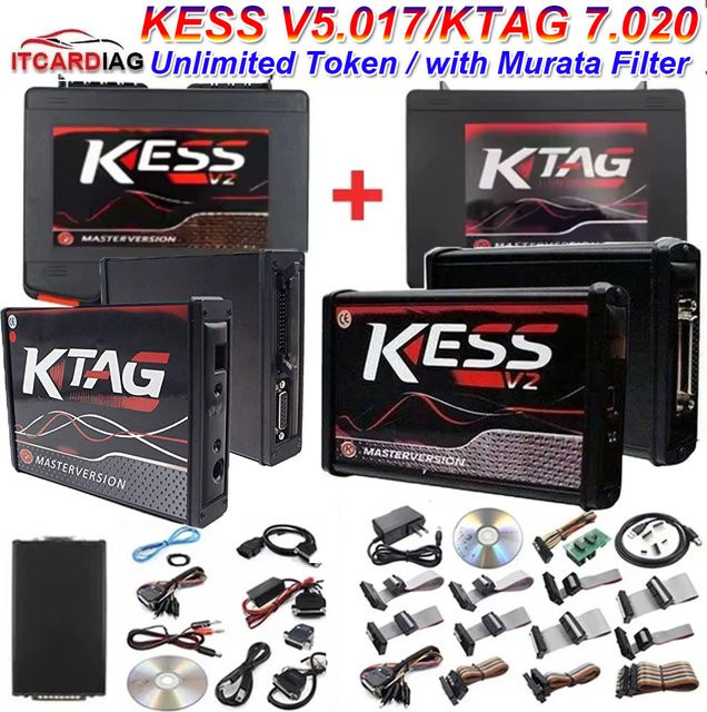 Murata Filter Online EU Red Kess V2 V5.017 2.80 KTAG 7.020 2.25 ITCARDIAG OBD2 ECU Chip Tuning Kit für Auto und LKW - Bild 1