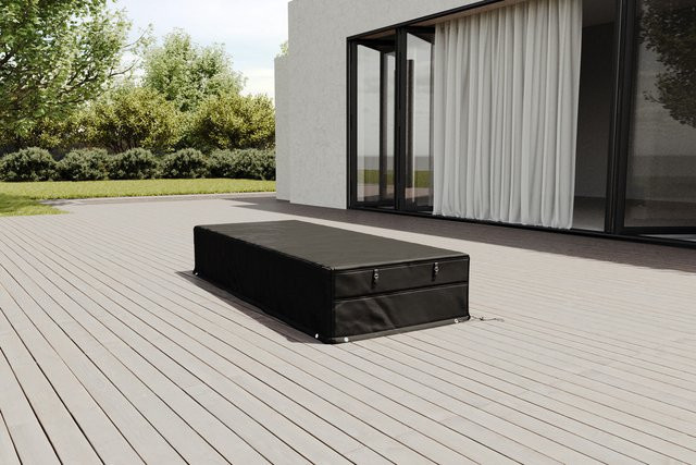 OUTFLEXX Abdeckhaube für Gartenlounges aus wasserabweisendem Ripstop-Polyester, schwarz, B/T/H: 226 x 95 x 40 cm - Bild 1