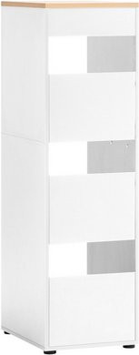 Schildmeyer Mehrzweckschrank Solea Badschrank in Weiß Matt mit Eiche hell Nachbildung B/T/H: 45,1 x 40,0 x 96,0 cm - Bild 1