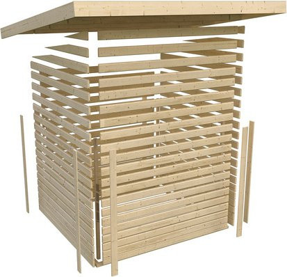 KARIBU Gartenhaus Kerko 3 aus Holz in Beige, B/H/T: 242 x 211 x 217 cm - Bild 1