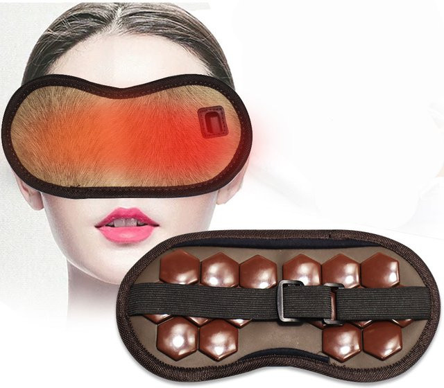 VamsLuna Elektrische Jade Augenmaske mit Turmalin-Heizung, Unisex - Bild 1