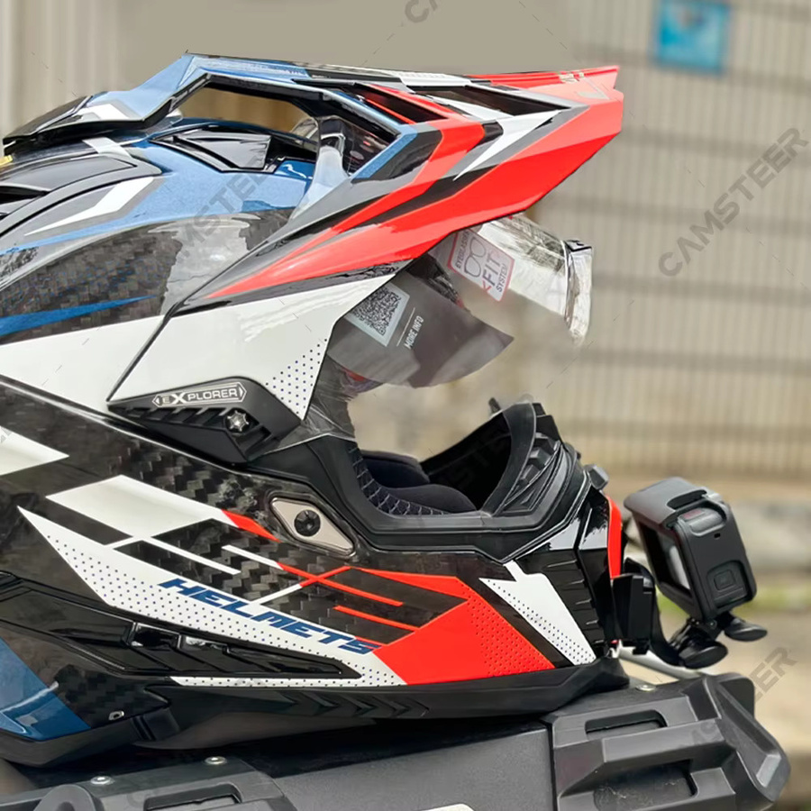 LS2 MX701 Angepasste Helm-Kinnhalterung in Schwarz für GoPro 13 12 11, DJI Action 6 5Pro und Insta360 Ace Pro2 X5 X4 X3 Action-Kameras - Bild 5