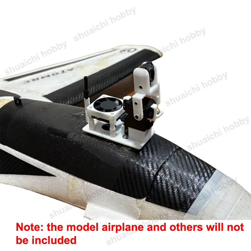DJI O4 Air Unit Lite Dual-Achsen Gimbal Mount Video Übertragung Halterung mit 5V/12V Lüfter in Schwarz oder Weiß - Bild 2