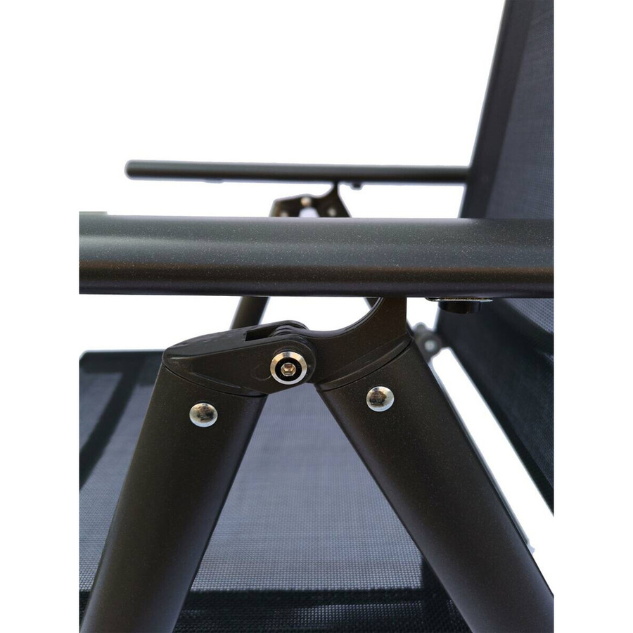 VCM 2er Set klappbare Gartenstühle aus Aluminium mit Textilene in Anthrazit, H: 105 cm, B: 56 cm, T: 65 cm - Bild 2