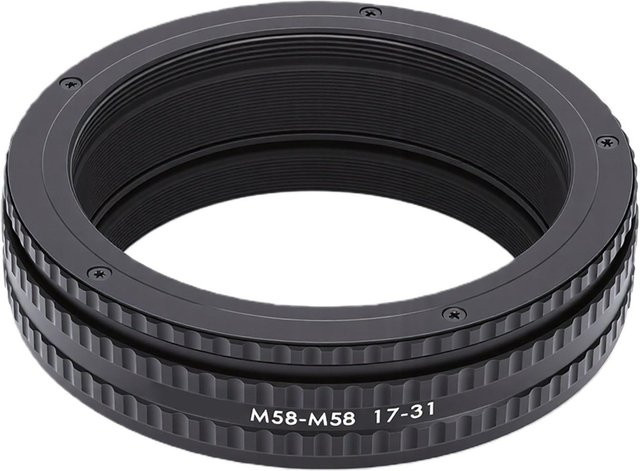 Musysh Verstellbarer Helicoid-Adapter M58 17-31mm Makro-Verlängerungstubus Konverter in Schwarz - Bild 1