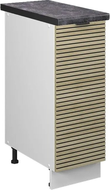 Vicco Apothekerunterschrank Fame-Line Weiß Eiche gefräst mit Arbeitsplatte Anthrazit Breite: 30 cm - Bild 2