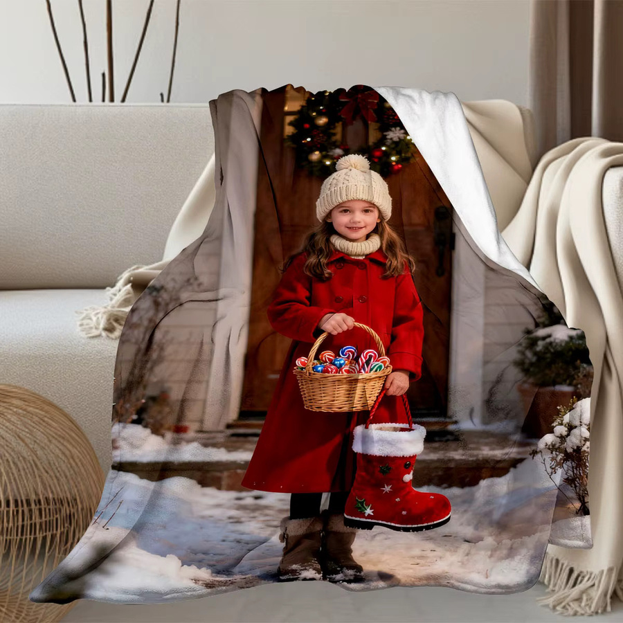 SRH Flaneldecke mit personalisiertem Weihnachtsdesign für Paare und Jubiläen - Bild 6